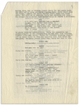 Two Copies of The Three Stooges' Famous ''Niagara Falls'' Skit: (1) 2pp. With Curly Joe, Signed by Moe Howard at Top of Page 1; (2) 7pp. With Curly Joe, Annotated by Moe Throughout -- Very Good